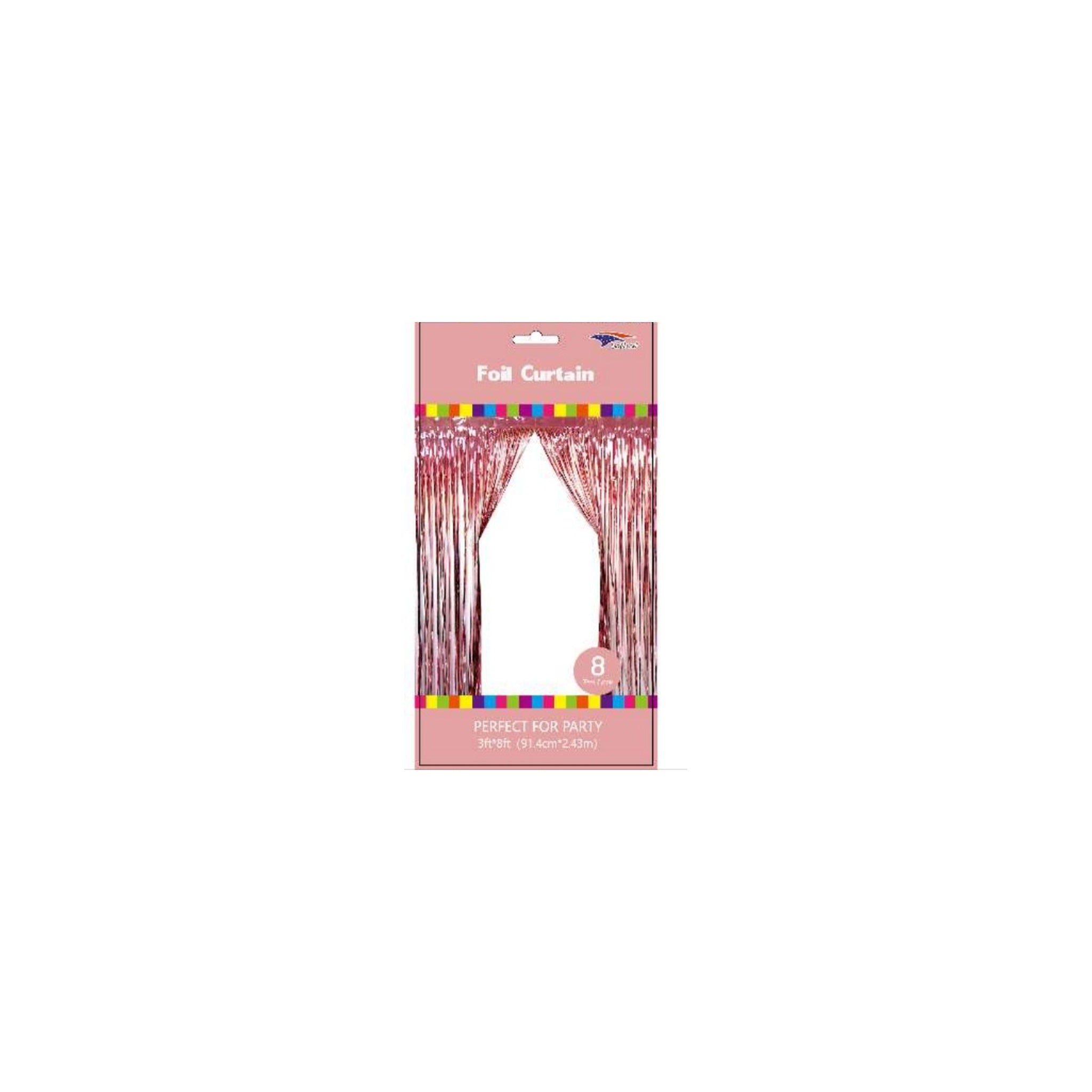 3" x 8" Metallic Curtain Rose Gold